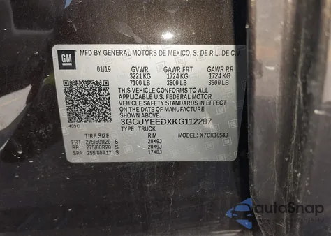 2019 Chevrolet Silverado 1500 Rst from USA, damaged, VIN 3GCUYEEDXKG112287